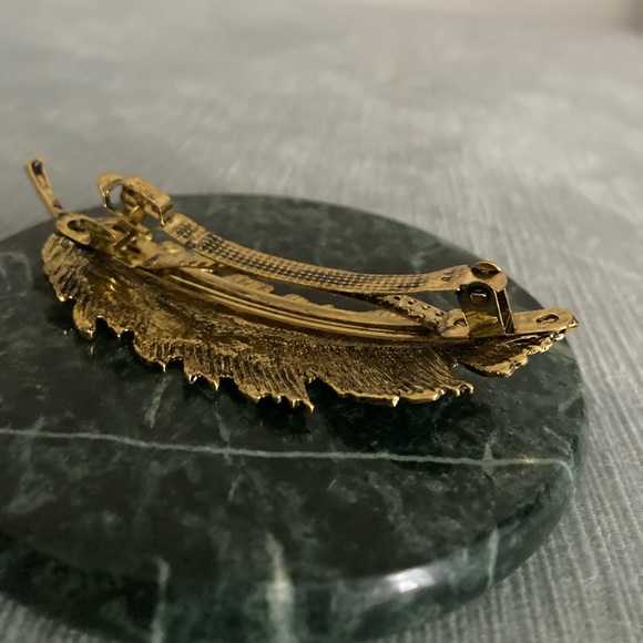 Feather gold hair pin - Picture 2 of 4